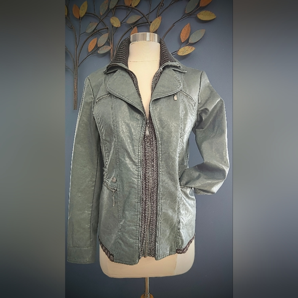 Women's Small Montanaco Faux Vegan Leather Jacket